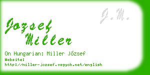 jozsef miller business card