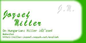 jozsef miller business card